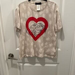 Women’s XL Disney Toy Story Pizza is Love T-Shirt with Red Heart and Character